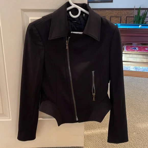 Tahari Moto Kitty Jacket Black - Picture 10 of 11